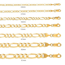 Load image into Gallery viewer, 10K Yellow Gold Figaro Bracelet 4.6 mm
