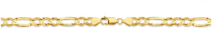 10K Yellow Gold Figaro Bracelet 4.6 mm