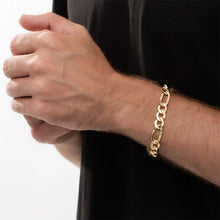 Load image into Gallery viewer, 10K Yellow Gold Figaro Bracelet 9.0 mm
