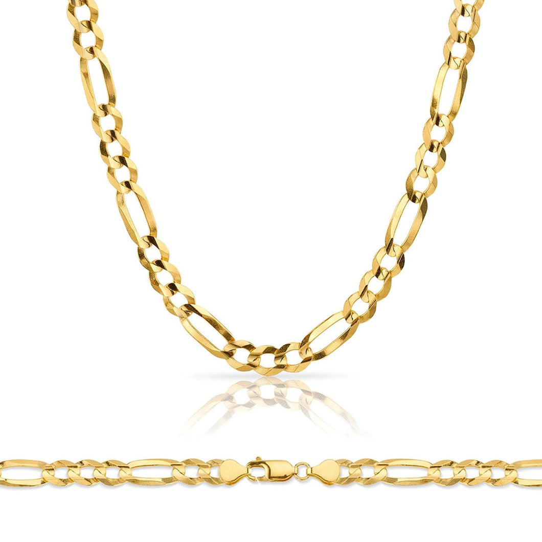 10K Gold Figaro Chain 6.5mm