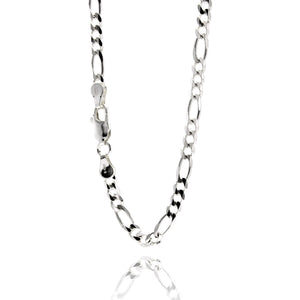 Sterling Silver 4 mm Figaro Chain