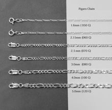 Load image into Gallery viewer, Sterling Silver 4 mm Figaro Chain
