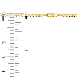 10K Gold 2.0mm Flat Curb Bracelet