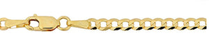 10K Gold 3.0mm Flat Curb Bracelet
