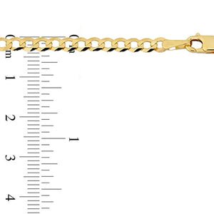 10K Gold 4.0mm Flat Curb Bracelet