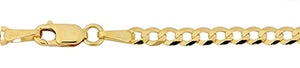 10K Gold 4.0mm Flat Curb Bracelet