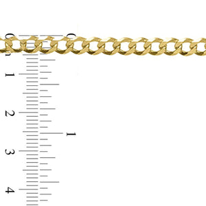 10K Gold 5.0mm Flat Curb Bracelet