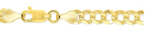 10K Gold 7.0mm Flat Curb Bracelet
