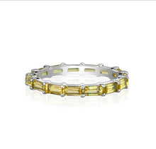 Load image into Gallery viewer, BAGUETTE ETERNITY RING (Available in 5 Colors Stones)
