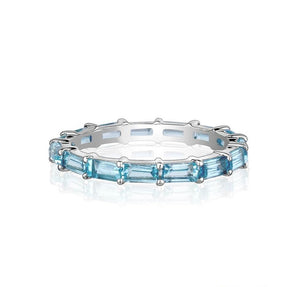 BAGUETTE ETERNITY RING (Available in 5 Colors Stones)