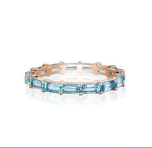 Load image into Gallery viewer, BAGUETTE ETERNITY RING (Available in 5 Colors Stones)
