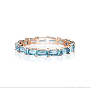 BAGUETTE ETERNITY RING (Available in 5 Colors Stones)