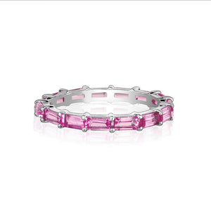BAGUETTE ETERNITY RING (Available in 5 Colors Stones)