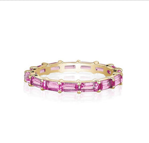 BAGUETTE ETERNITY RING (Available in 5 Colors Stones)