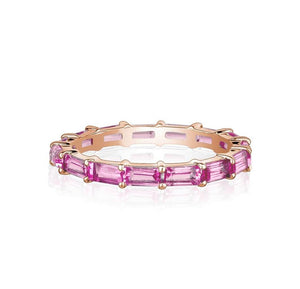 BAGUETTE ETERNITY RING (Available in 5 Colors Stones)
