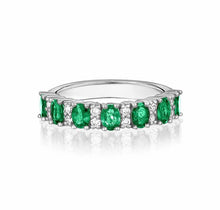 Load image into Gallery viewer, EMERALD AND DIAMOND RING 14K Gold
