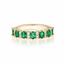 Load image into Gallery viewer, EMERALD AND DIAMOND RING 14K Gold

