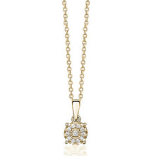 Charger l&#39;image dans la galerie, CLUSTER DIAMOND NECKLACE 14K Gold 0.06 ctw.
