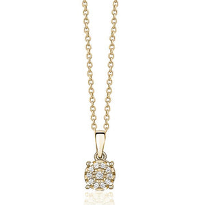CLUSTER DIAMOND NECKLACE 14K Gold 0.06 ctw.