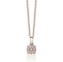 Charger l&#39;image dans la galerie, CLUSTER DIAMOND NECKLACE 14K Gold 0.06 ctw.
