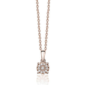 CLUSTER DIAMOND NECKLACE 14K Gold 0.06 ctw.