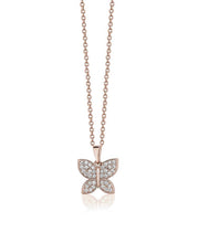 Charger l&#39;image dans la galerie, BUTTERFLY DIAMOND NECKLACE 14K Gold 0.18 ctw.
