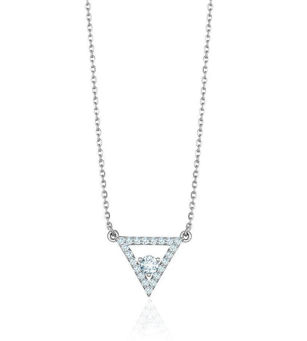 TRIANGLE DIAMOND NECKLACE (0.27CTW) 14K Gold