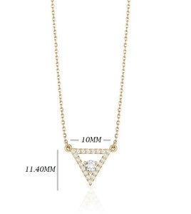 TRIANGLE DIAMOND NECKLACE (0.27CTW) 14K Gold