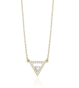 TRIANGLE DIAMOND NECKLACE (0.27CTW) 14K Gold