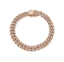 Charger l&#39;image dans la galerie, CUBAN LINK DIAMOND BRACELET DIAMOND 14K 8MM (1.50 Ctw)
