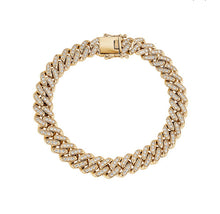 Charger l&#39;image dans la galerie, CUBAN LINK DIAMOND BRACELET DIAMOND 14K 8MM (1.50 Ctw)

