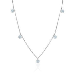 DANGLING ROUND DIAMOND NECKLACE (0.40CTW) 14K Gold