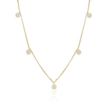 Charger l&#39;image dans la galerie, DANGLING ROUND DIAMOND NECKLACE (0.40CTW) 14K Gold
