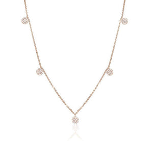 DANGLING ROUND DIAMOND NECKLACE (0.40CTW) 14K Gold