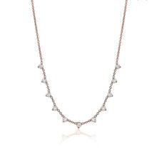 Charger l&#39;image dans la galerie, 3 PRONG DIAMOND NECKLACE (0.60CTW) 14K Gold
