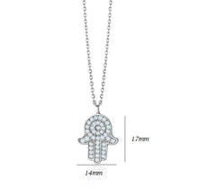 Charger l&#39;image dans la galerie, LARGE HAMSA DIAMOND NECKLACE (0.47CTW) 14K Gold
