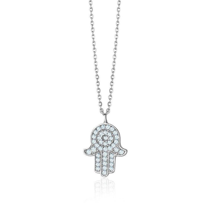 LARGE HAMSA DIAMOND NECKLACE (0.47CTW) 14K Gold