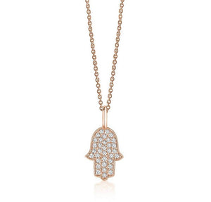 MY SMALL HAMSA NECKLACE (0.20CTW) 14K Gold