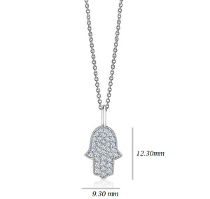 MY SMALL HAMSA NECKLACE (0.20CTW) 14K Gold