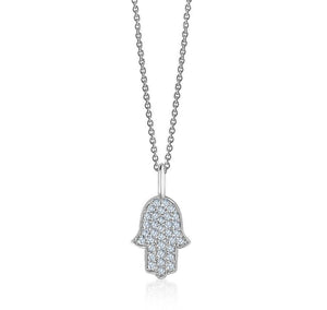 MY SMALL HAMSA NECKLACE (0.20CTW) 14K Gold