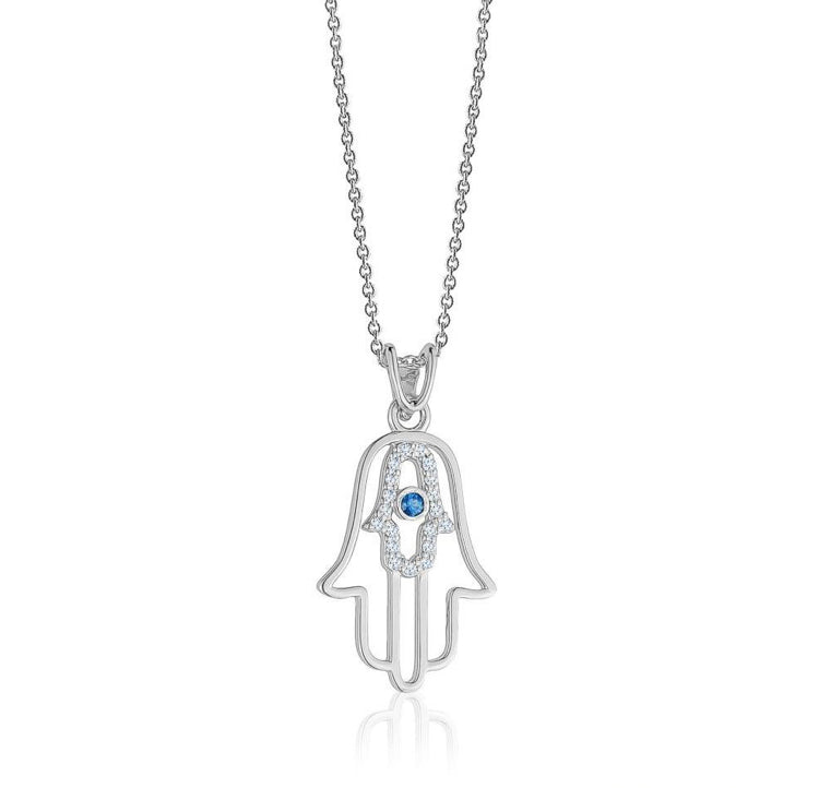 HAMSA NECKLACE (0.10CTW) 14K Gold