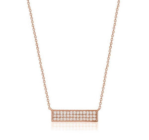 DIAMOND BAR NECKLACE (0.32CTW) 14K Gold