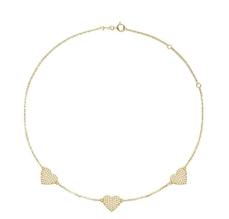 MY DIAMOND HEART PAVE Necklace (0.90ctw) 14K Gold