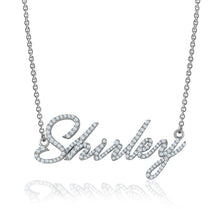 Charger l&#39;image dans la galerie, Personalized CUSTOM NAME DIAMOND NECKLACE  in 10K or 14K Gold (0.80ctw)
