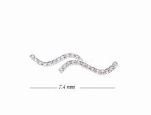 Charger l&#39;image dans la galerie, WAVE DIAMONDS EARRING (0.13CTW) 10K Or 14K Gold
