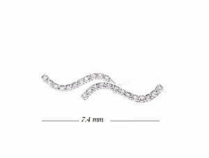 WAVE DIAMONDS EARRING (0.13CTW) 10K Or 14K Gold