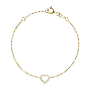 HEART DIAMOND BRACELET (0.10CTW) 14K Gold