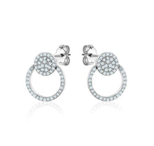 Charger l&#39;image dans la galerie, CIRCLE IN CIRCLE DIAMOND EARRINGS (0.45CTW) 14K Gold
