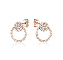 Charger l&#39;image dans la galerie, CIRCLE IN CIRCLE DIAMOND EARRINGS (0.45CTW) 14K Gold
