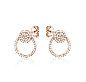 CIRCLE IN CIRCLE DIAMOND EARRINGS (0.45CTW) 14K Gold